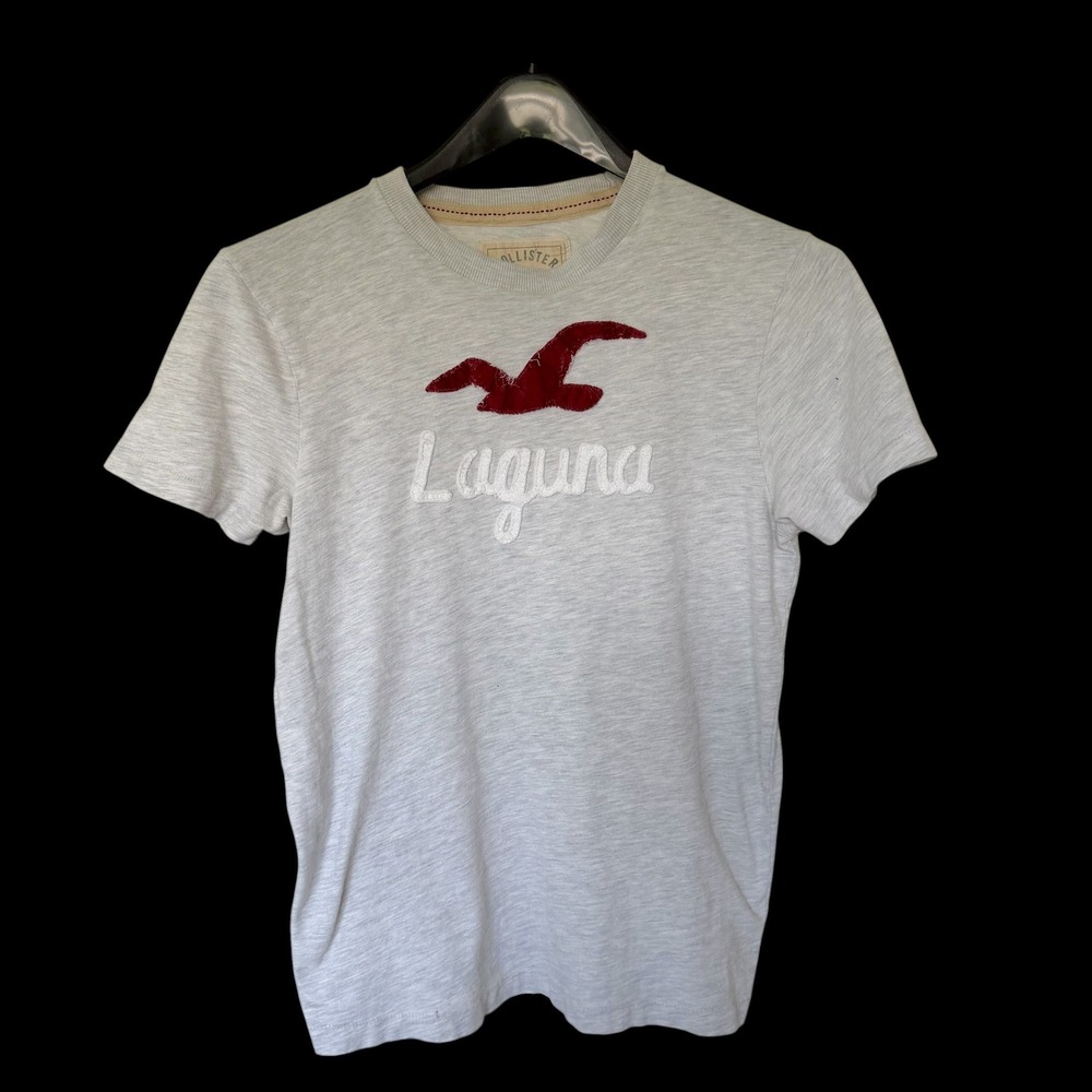 90's Hollister Laguna Seagull Logo T-Shirt Grey Heather‎ Sz M